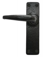 Black Smooth Lever Latch Set