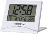 Acctim Mini Flip 2 White LCD Travel Alarm Clock
