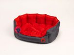 Petface Oxford Water Resistant Red Oval Bed - Medium
