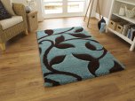 Think Rugs Fashion 7647 Blue/Brown - Various Sizes