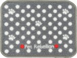 Pet Rebellion Mini Mate Absorbent Food Mat 30 x 40cm - Dotty Grey