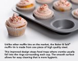 Baker & Salt Non-Stick 12 Cup Muffin Tin