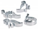 Let's Make Set of Four Stainless Steel Dinosaur Cutters