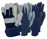 Town & Country Mens Triple Pack Gardening Gloves - Navy