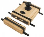Black Oak Box Lock & Octagonal Knob Set