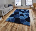 Think Rugs Noble House NH5858 Blue - Various Sizes
