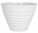 Kelkay Vale Planter With Built In Saucer - White