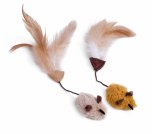 Petface Catkins Feather Tail Mice (Pack of 2)