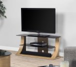 Jual Curved Wood 1100mm TV Stand - Oak