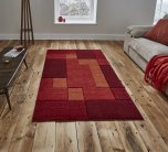Think Rugs Matrix A0221 Red - Various Sizes
