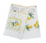 Country Club Lemons Velour Tea Towel 3pk
