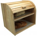Apollo Housewares Rubberwood Bread Bin Double Decker