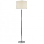 Dar Delta Floor Lamp Polished Chrome with Shade