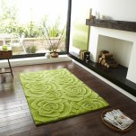 Think Rugs Valentine VL 10 Green - Various Sizes