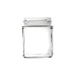 Panelled Glass Food Jar with Gold Twist Cap 190ml