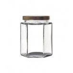 Hexagonal Glass Jar with Twist-off Lid 227ml