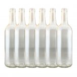Young's Ubrew Wine Bottles (Pack of 6) - Clear