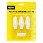 Rolson 3pc Removable Adhesive Hook