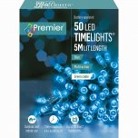 Premier Decorations Timelights Battery Operated Multi-Action 50 LED - Blue
