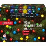 Premier Decorations Pearl Berry Multi-Action Lights 100 LED - Multicoloured