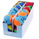 petface single squeaky tennis ball - assorted