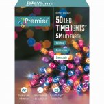 Premier Decorations Timelights B/O Multi-Action 50 LED - Rainbow