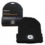 Kingavon Rechargeable Headlight Hat 4 SMD USB - Black