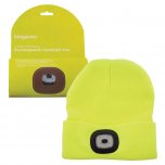 Kingavon Rechargeable Headlight Hat 4 SMD USB - Yellow