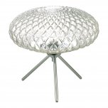 Bibiana Table Lamp Polished Chrome with Clear Glass Large