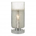 Deena Table Lamp Crackle Glass and Polished Chrome Touch