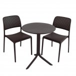 Nardi Step Table with Set of 2 Bistrot Chairs - Coffee