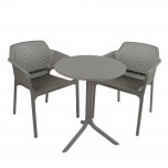 Nardi Step Table with Set of 2 Net Chairs - Turtle Dove