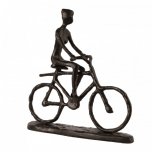 Elur Iron Figurine Bicycle Man 19cm