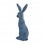 Solstice Sculptures Hare Sitting 61cm in Blue Iron Effect