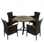Byron Manor Monterey Dining Table with 4 Stockholm Brown Chairs