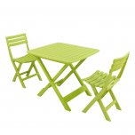 Trabella Brescia Folding Table & Chairs Set - Lime