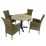 Byron Manor Montpellier Dining Table with 4 Dorchester Chairs