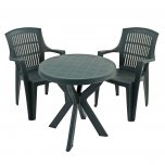 Trabella Tivoli Bistro Table with Set of 2 Parma Chairs - Green