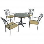 Byron Manor Monterey Dining Table with Set of 4 Ascot Chairs