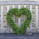 Faux Boxwood Topiary Heart 41 x 38cm