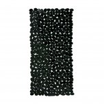 Premier Housewares Solid Black Pebble PVC Bath Mat 69 x 36cm