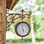 Smart Garden York Station Wall Clock & Thermometer 15cm