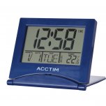 Acctim Mini Flip 2 Blue LCD Travel Alarm Clock