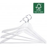Ordinett Set Of 3 Clothes Hangers - White Wood