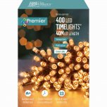 Premier Decorations Timelights Battery Operated Multi-Action 400 LED - Vintage Gold