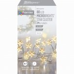 Premier Decorations MicroBrights Star Cluster Multi-Action 80 LED - Warm White