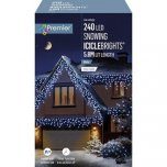 Premier Decorations Snowing IcicleBrights 240 LED with Timer - White