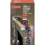 Premier Decorations ClusterBrights Multi-Action with Timer 3000 LED - Multicoloured