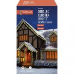 Premier Decorations ClusterBrights Multi-Action with Timer 3000 LED - Warm White