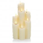 Premier Decorations FlickaBright 7 Melted Edge Candles